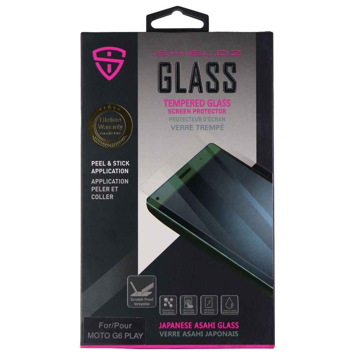 iShieldz Asahi Tempered Glass Screen Protector for Motorola Moto G6 Play - Clear Cell Phone - Screen Protectors iShieldz    - Simple Cell Bulk Wholesale Pricing - USA Seller
