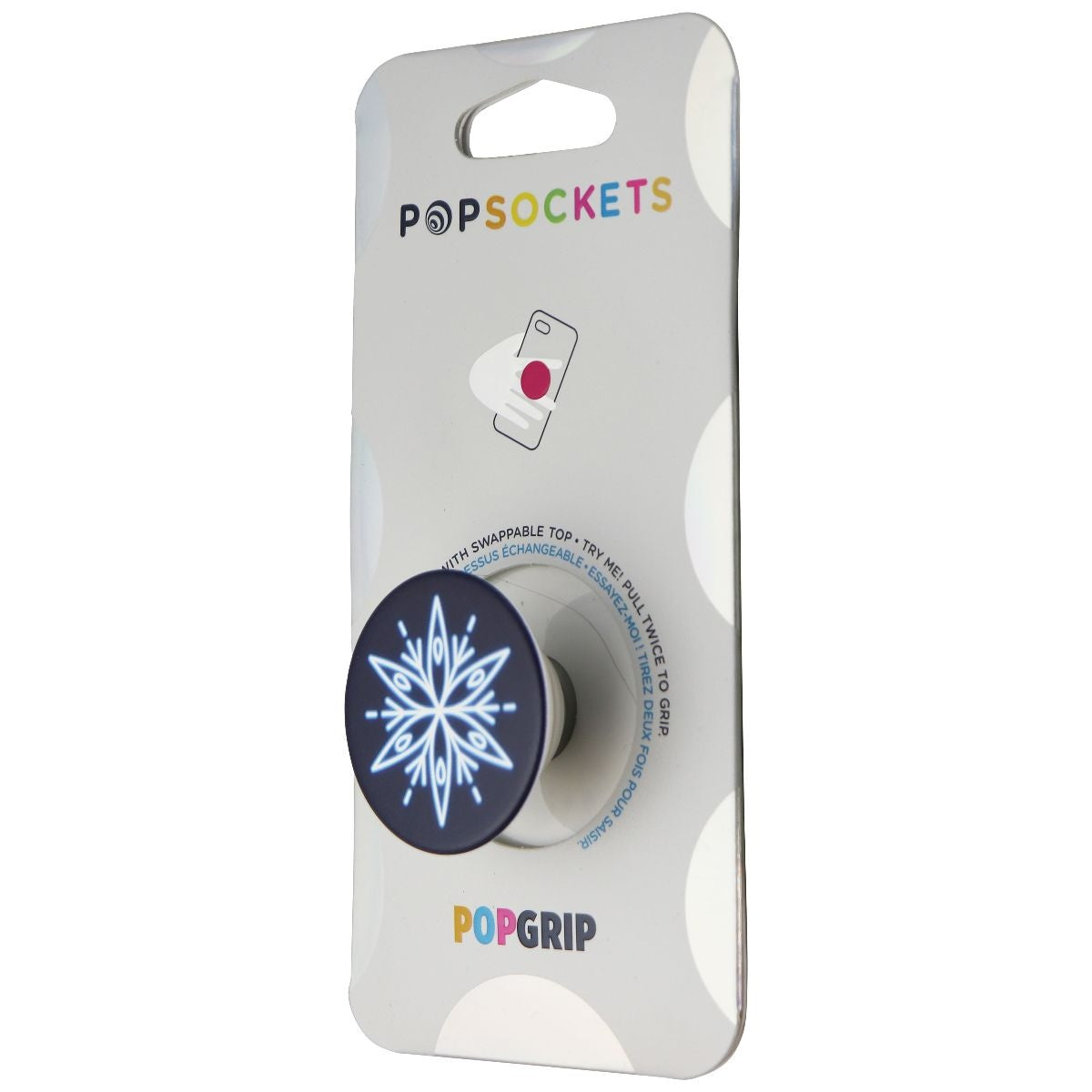 PopSockets: PopGrip Expanding Stand and Grip with Swappable Top - Neon Snowflake Cell Phone - Mounts & Holders PopSockets    - Simple Cell Bulk Wholesale Pricing - USA Seller