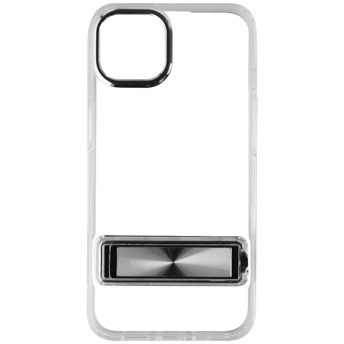 AQA Hard Protective Case with Kickstand for iPhone 13 / 14 - Clear / Silver Cell Phone - Cases, Covers & Skins AQA    - Simple Cell Bulk Wholesale Pricing - USA Seller