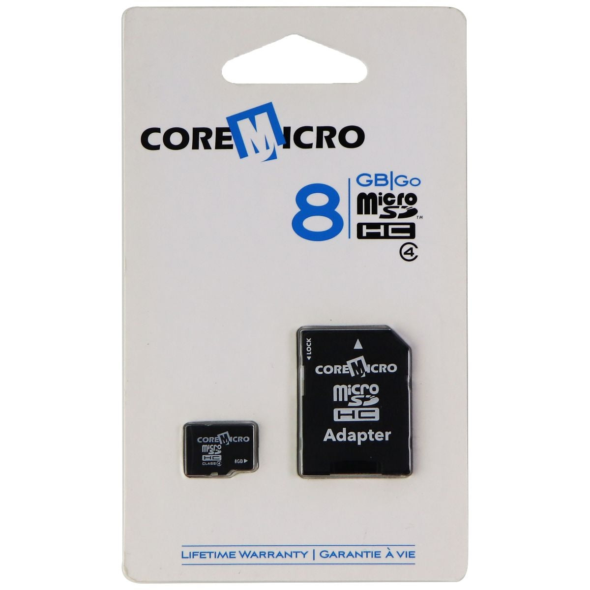 CoreMicro microSDHC (8GB) Memory Card with microSDHC Adapter Digital Camera - Memory Cards CoreMicro - Simple Cell Bulk Wholesale Pricing - USA Seller