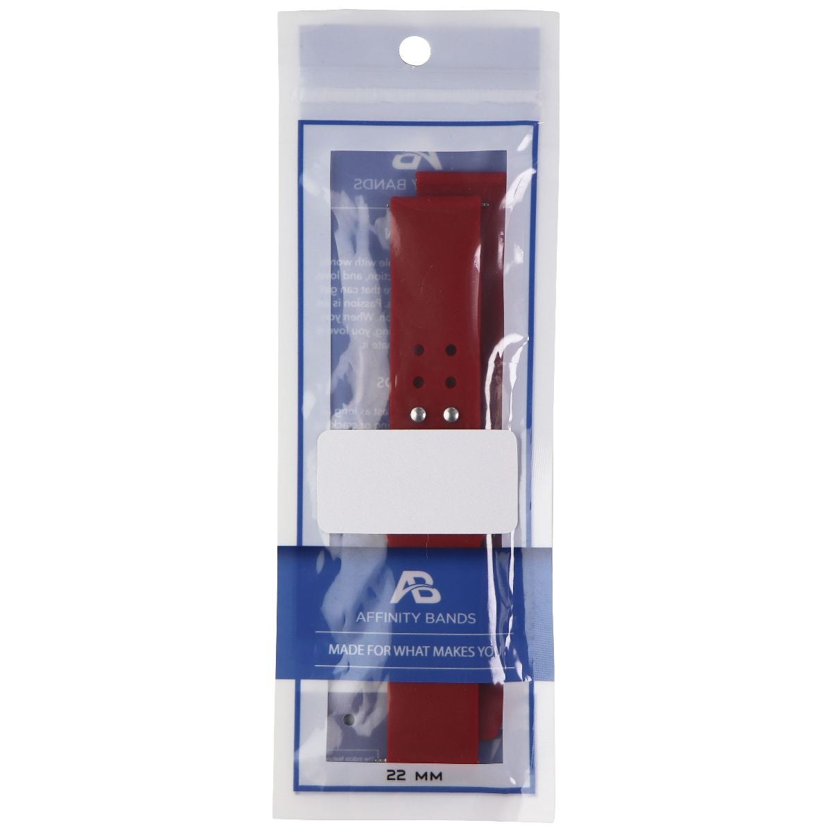 Affinity 22mm Silicone Band for Smartwatches, Watches & More - Crimson Red Smart Watch Accessories - Watch Bands Affinity    - Simple Cell Bulk Wholesale Pricing - USA Seller