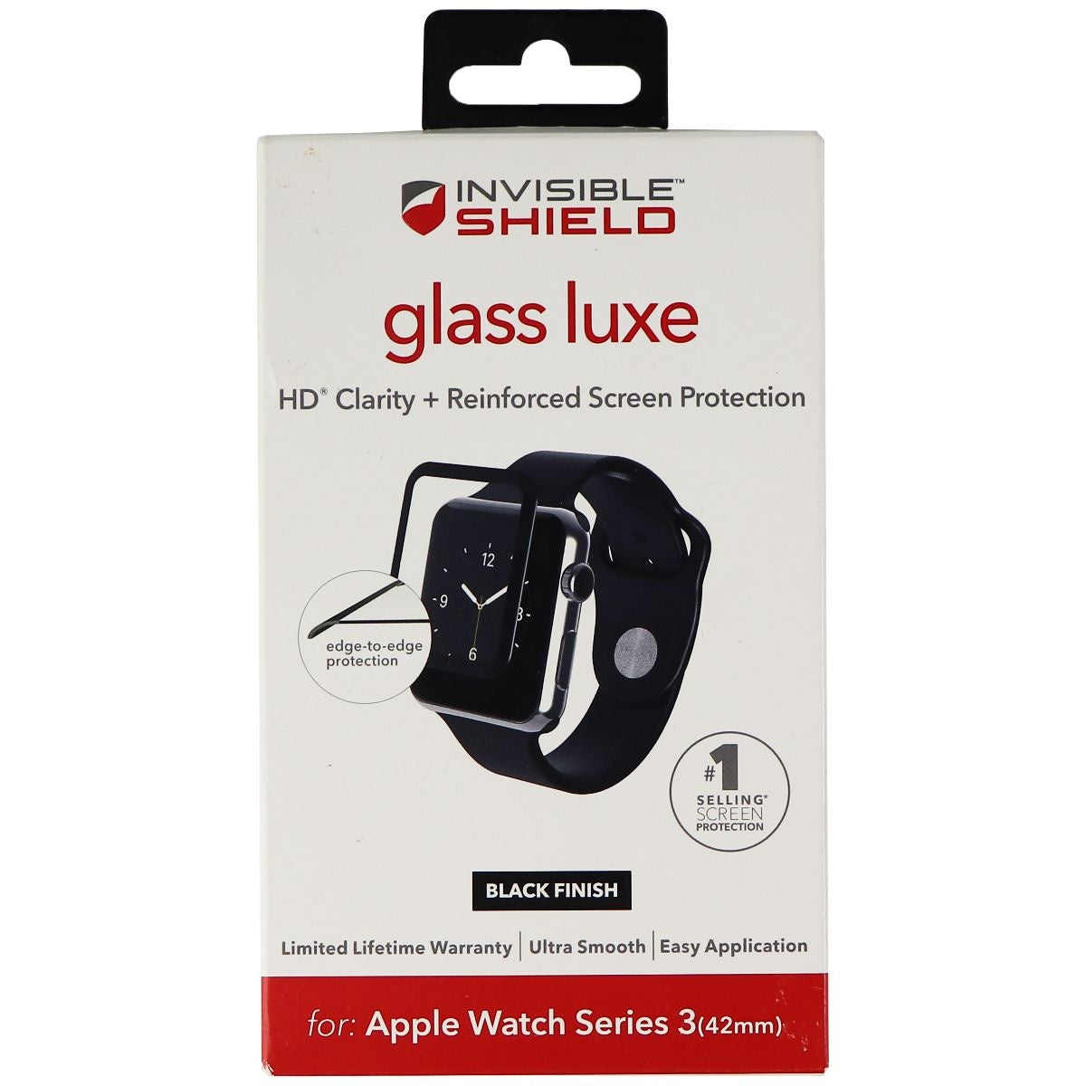 ZAGG InvisibleShield Glass Luxe Screen Protector for Apple Watch Series 3 (42mm) Smart Watch Accessories - Screen Protectors Zagg - Simple Cell Bulk Wholesale Pricing - USA Seller