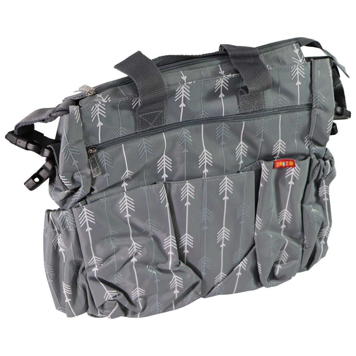 Zohzo Baby Diaper Tote Bag with Changing Pad and Shoulder Strap - Gray Home Improvement - Other Home Improvement Zohzo    - Simple Cell Bulk Wholesale Pricing - USA Seller