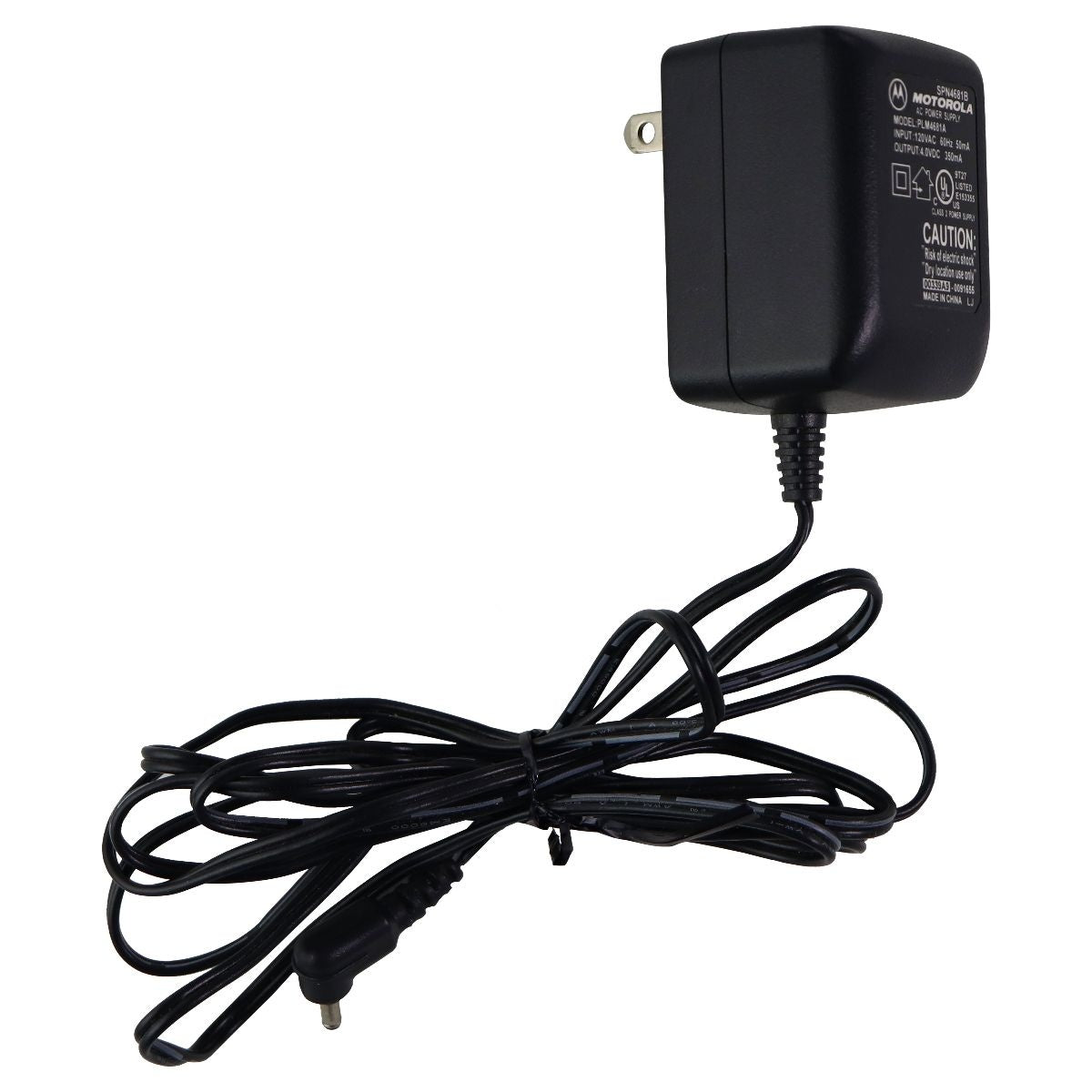 Motorola (4V/350mA) AC Power Supply - Black (SNP4681B / PLM4681A) Multipurpose Batteries & Power - Multipurpose AC to DC Adapters Motorola    - Simple Cell Bulk Wholesale Pricing - USA Seller