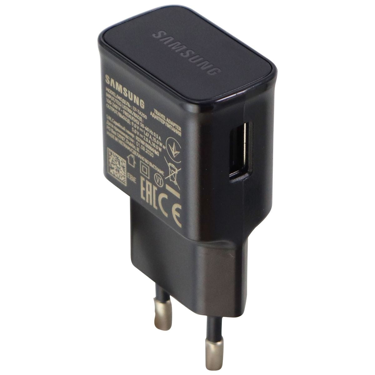 Samsung Fast Charging Single USB Travel Adapter - Black (EP-TA200 / EU European) Cell Phone - Chargers & Cradles Samsung    - Simple Cell Bulk Wholesale Pricing - USA Seller