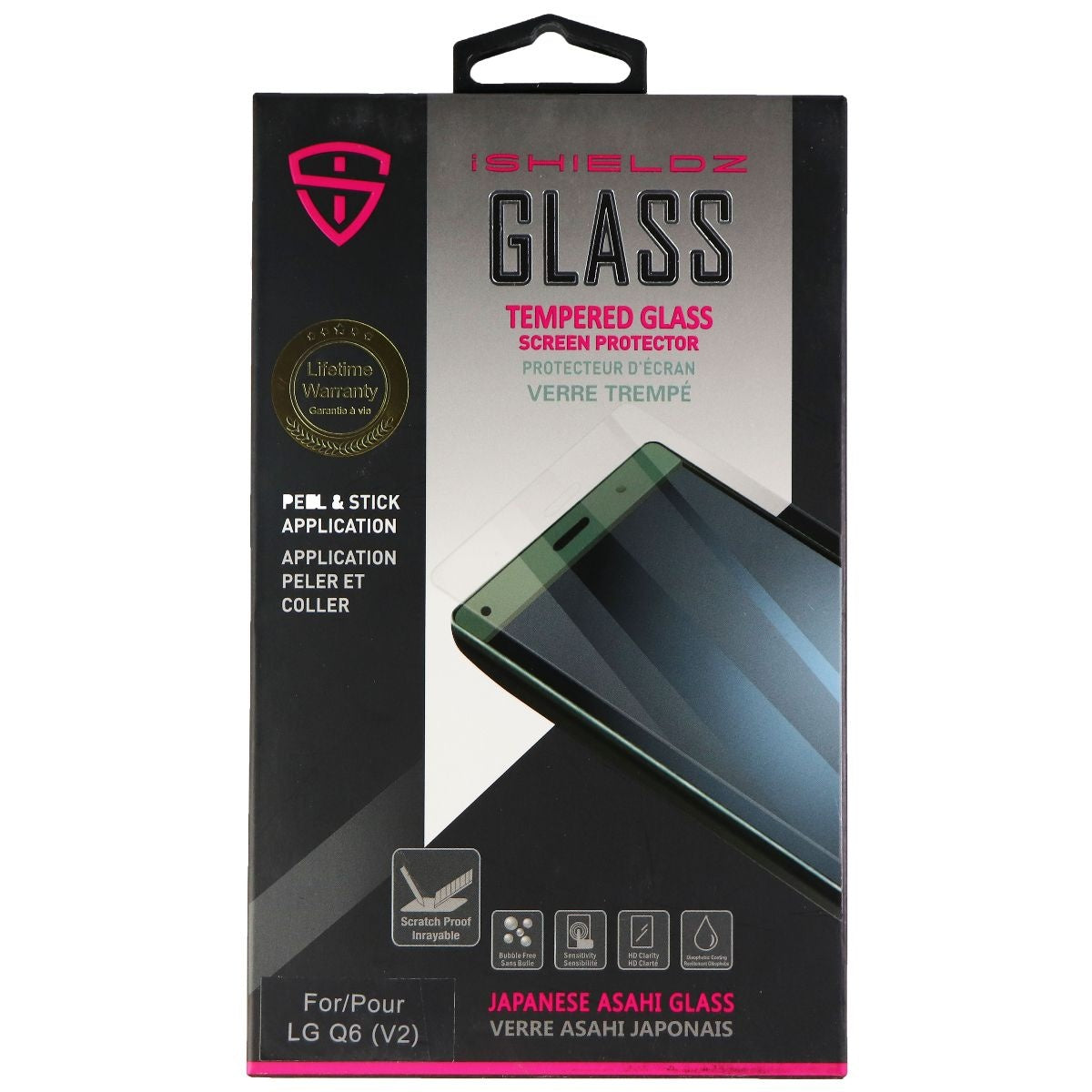 iShieldz Asahi Glass Screen Protector for LG Q6 (V2) Smartphone - Clear Cell Phone - Screen Protectors iShieldz    - Simple Cell Bulk Wholesale Pricing - USA Seller