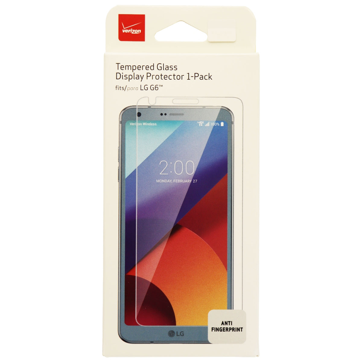 Verizon Tempered Glass Screen Protector for LG G6 - Clear Cell Phone - Screen Protectors Verizon    - Simple Cell Bulk Wholesale Pricing - USA Seller