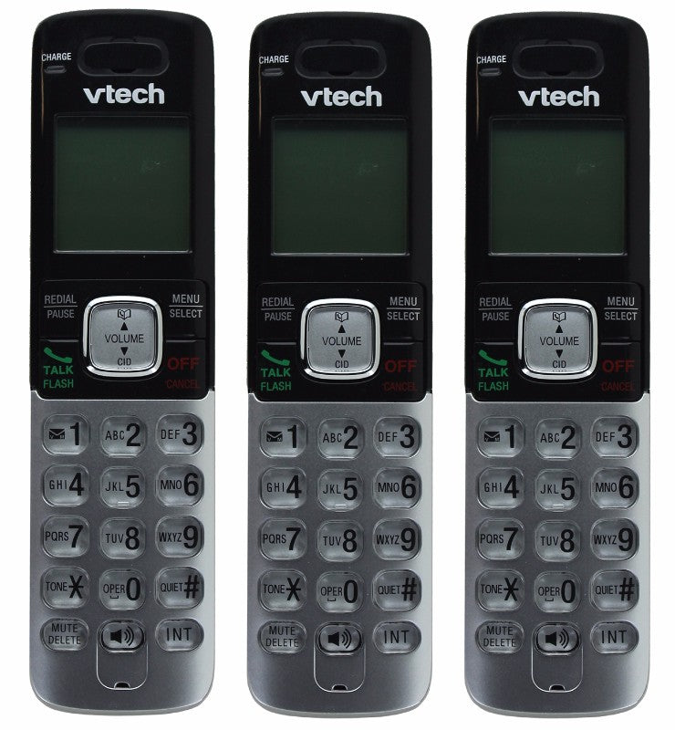 Vtech 3 Handset Cordless Digital Answering System 6.0 DECT / Caller ID - Silver Home Telephones & Accessories - Cordless Telephones & Handsets Vtech    - Simple Cell Bulk Wholesale Pricing - USA Seller