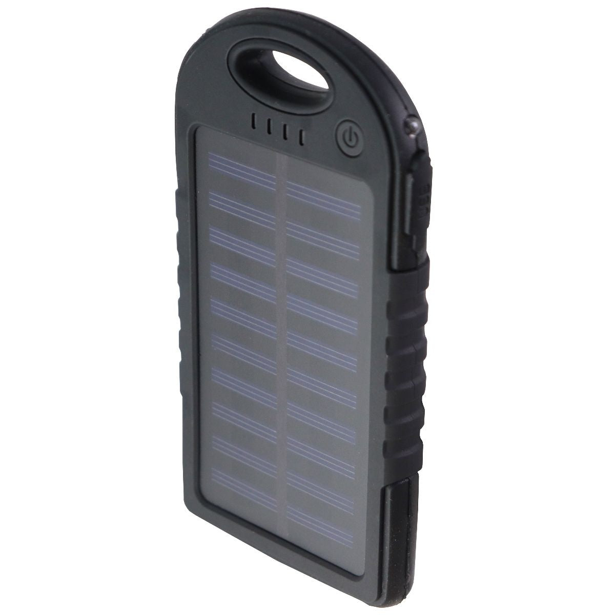 Solar Charging 5000mAh USB Power Bank Portable Charger - Matte Black Cell Phone - Chargers & Cradles Unbranded    - Simple Cell Bulk Wholesale Pricing - USA Seller