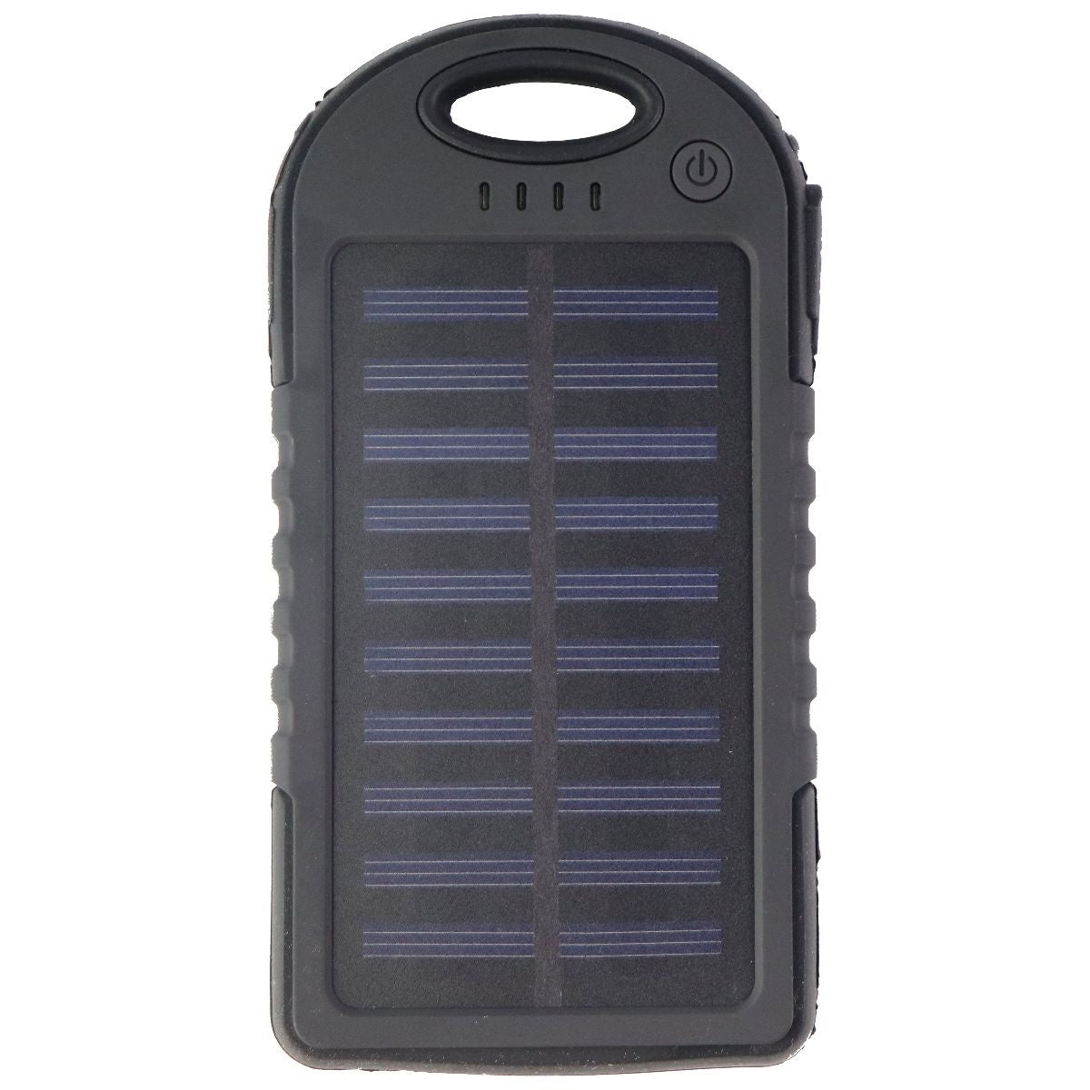 Solar Charging 5000mAh USB Power Bank Portable Charger - Matte Black Cell Phone - Chargers & Cradles Unbranded    - Simple Cell Bulk Wholesale Pricing - USA Seller