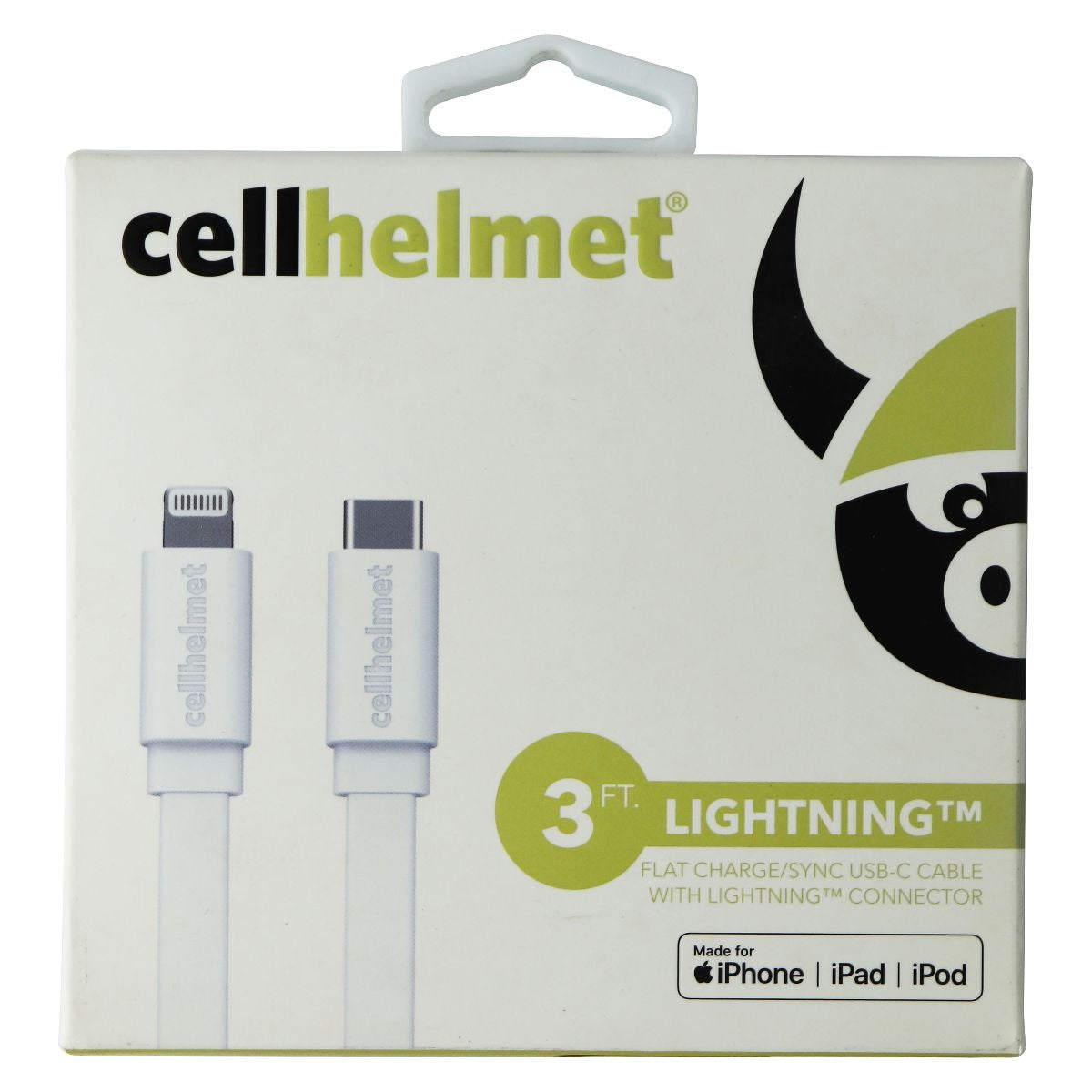 CellHelmet USB-C to 8-Pin Cable for iPhone/iPad/iPod (3FT) - White Cell Phone - Chargers & Cradles CellHelmet    - Simple Cell Bulk Wholesale Pricing - USA Seller