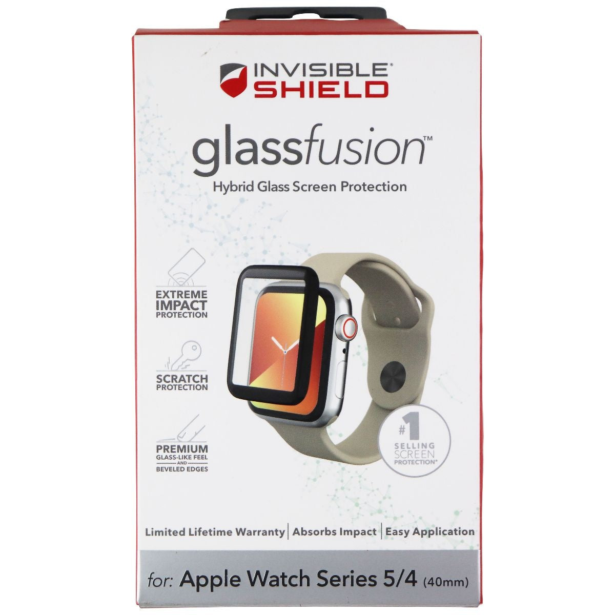 ZAGG Invisible Shield (Glass Fusion) for Apple Watch Series 5/4 (40mm) Cell Phone - Screen Protectors Zagg    - Simple Cell Bulk Wholesale Pricing - USA Seller