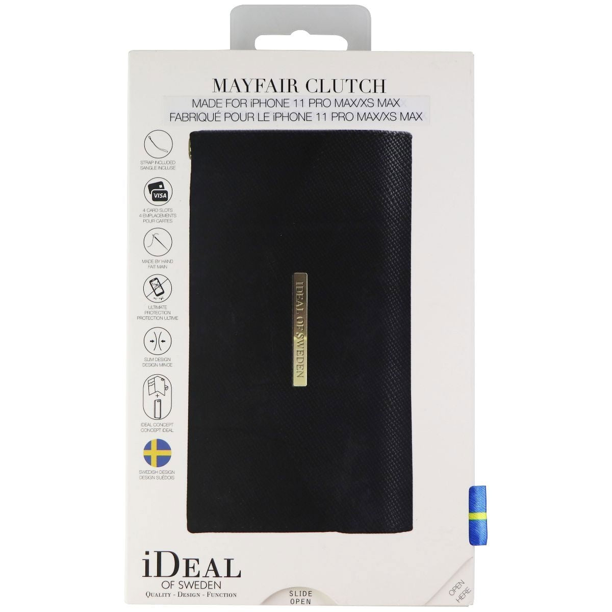 iDeal of Sweden Mayfair Clutch Wallet for Apple iPhone 11 Pro Max/XS Max - Black Cell Phone - Cases, Covers & Skins iDeal of Sweden    - Simple Cell Bulk Wholesale Pricing - USA Seller