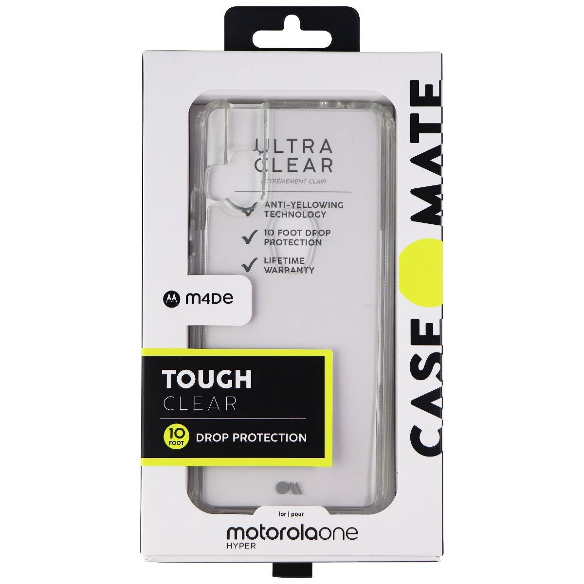 Case-Mate Tough Series Hardshell Hybrid Case for Motorola One Hyper - Clear Cell Phone - Cases, Covers & Skins Case-Mate    - Simple Cell Bulk Wholesale Pricing - USA Seller