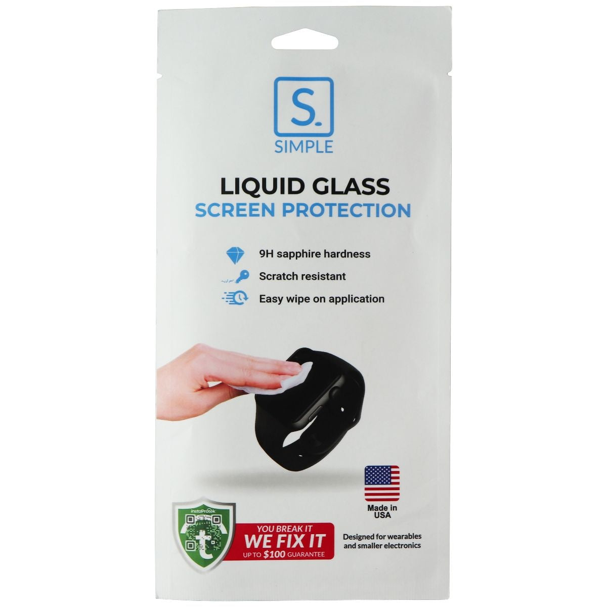 Simple Liquid Glass Screen Protection for Smartwatches & More Small Devices Smart Watch Accessories - Screen Protectors Simple    - Simple Cell Bulk Wholesale Pricing - USA Seller