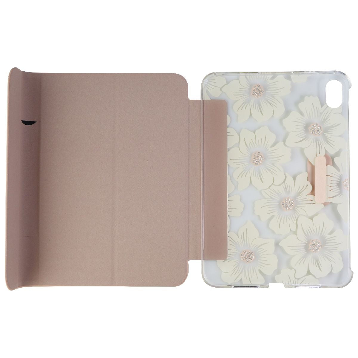 Kate Spade Protective Folio for iPad Mini (6th Gen) - Hollyhock Floral Clear iPad/Tablet Accessories - Cases, Covers, Keyboard Folios Kate Spade New York    - Simple Cell Bulk Wholesale Pricing - USA Seller
