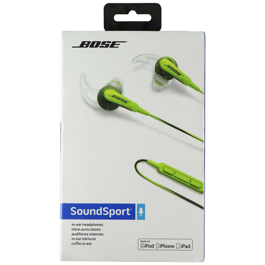 Bose SoundSport In-Ear Headphones MFi for Apple devices - Energy Green Portable Audio - Headphones Bose    - Simple Cell Bulk Wholesale Pricing - USA Seller