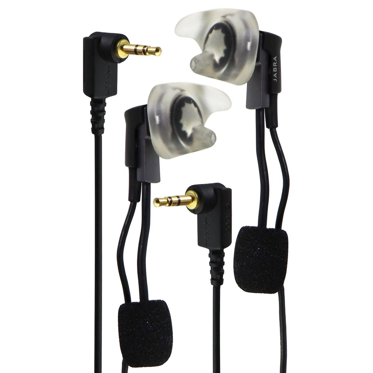 Verizon (2-Pack) Jabra 2.5mm EarBoom Headset with Microphone - Black Cell Phone - Headsets Verizon    - Simple Cell Bulk Wholesale Pricing - USA Seller