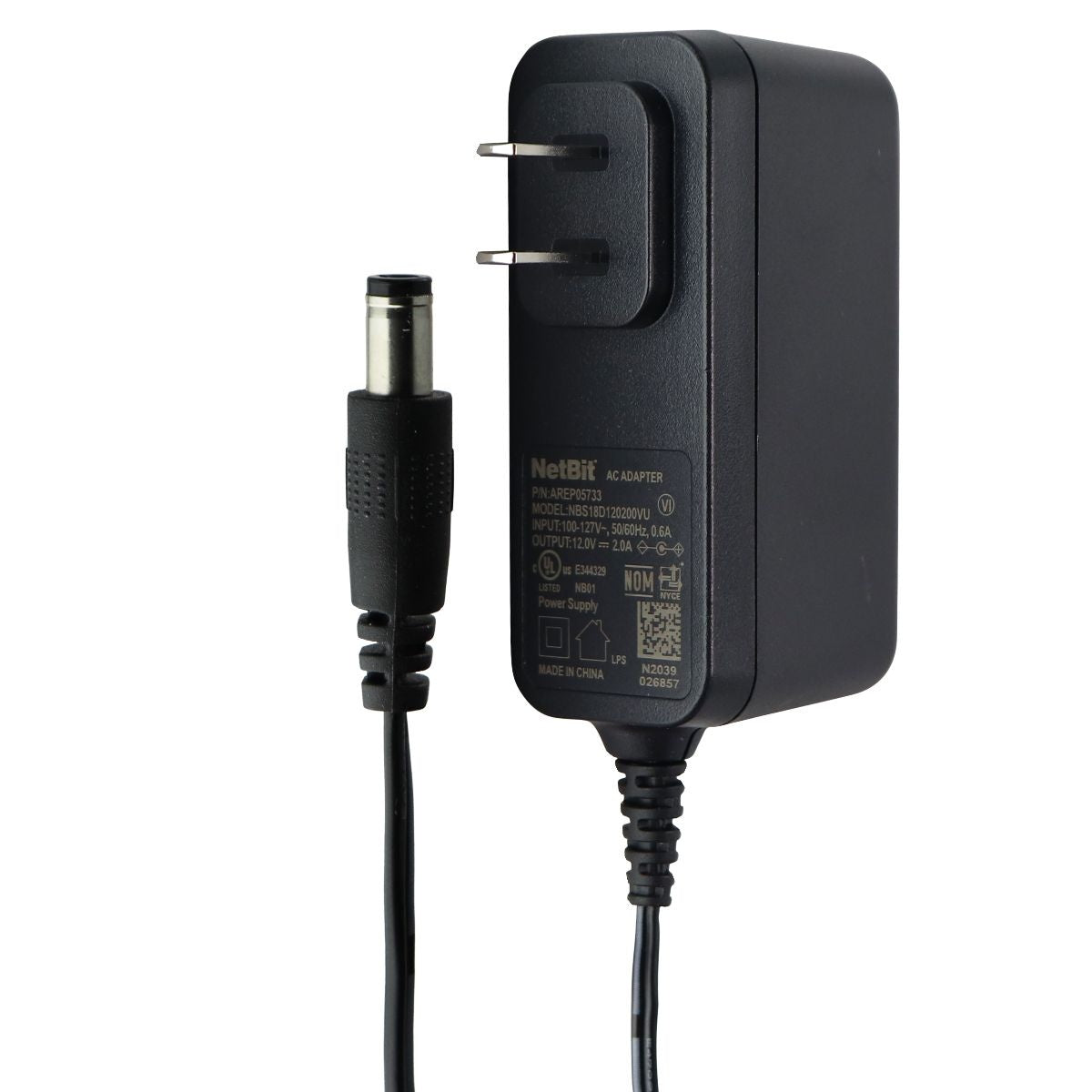 NetBit (12V/2.0A) AC Adapter Wall Charger Power Supply - Black (NBS18D120200VU) Multipurpose Batteries & Power - Multipurpose AC to DC Adapters NetBit    - Simple Cell Bulk Wholesale Pricing - USA Seller