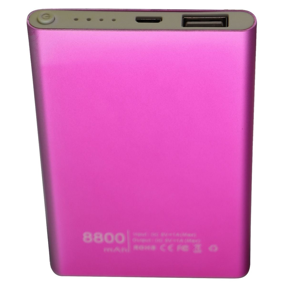 Universal 8,800mAh Single USB Portable Power Bank - Pink Cell Phone - Chargers & Cradles Unbranded    - Simple Cell Bulk Wholesale Pricing - USA Seller