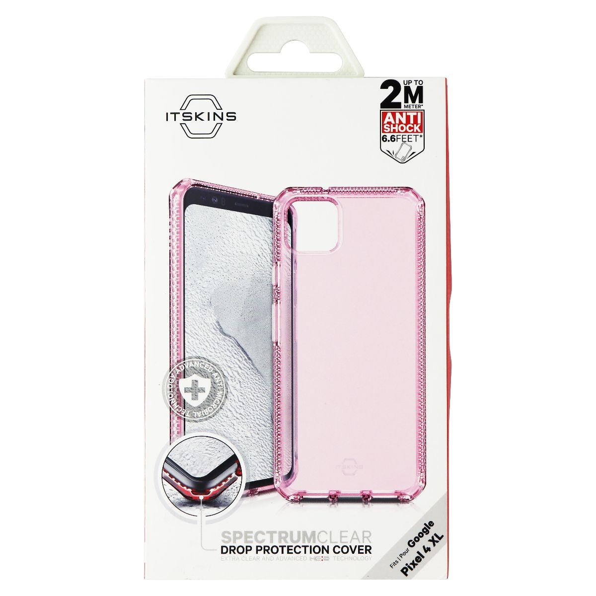 ITSKINS Spectrum Clear Protective Phone Case for Google Pixel 4 XL - Light Pink Cell Phone - Cases, Covers & Skins ITSKINS    - Simple Cell Bulk Wholesale Pricing - USA Seller
