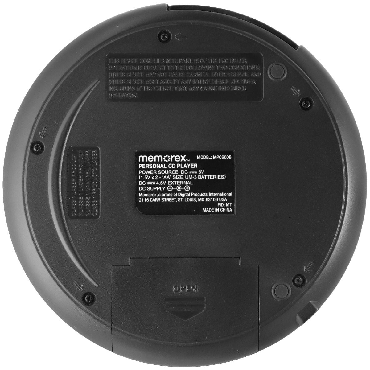 Memorex - Portable CD Player - Black (MPC600B) Portable Audio & Headphones - Personal CD Players Memorex    - Simple Cell Bulk Wholesale Pricing - USA Seller