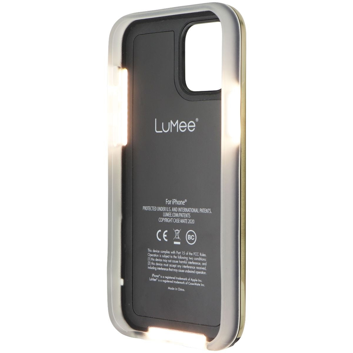 Case-Mate LuMee Halo Series LED Case for iPhone 12 Pro / 12 - Gold Cell Phone - Cases, Covers & Skins Case-Mate    - Simple Cell Bulk Wholesale Pricing - USA Seller