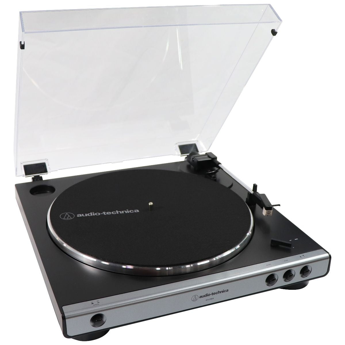Audio-Technica AT-LP60X-GM Fully Auto Belt-Drive Stereo Turntable - Gunmetal Home Audio Stereos, Components - Record Players/Home Turntables Audio-Technica    - Simple Cell Bulk Wholesale Pricing - USA Seller