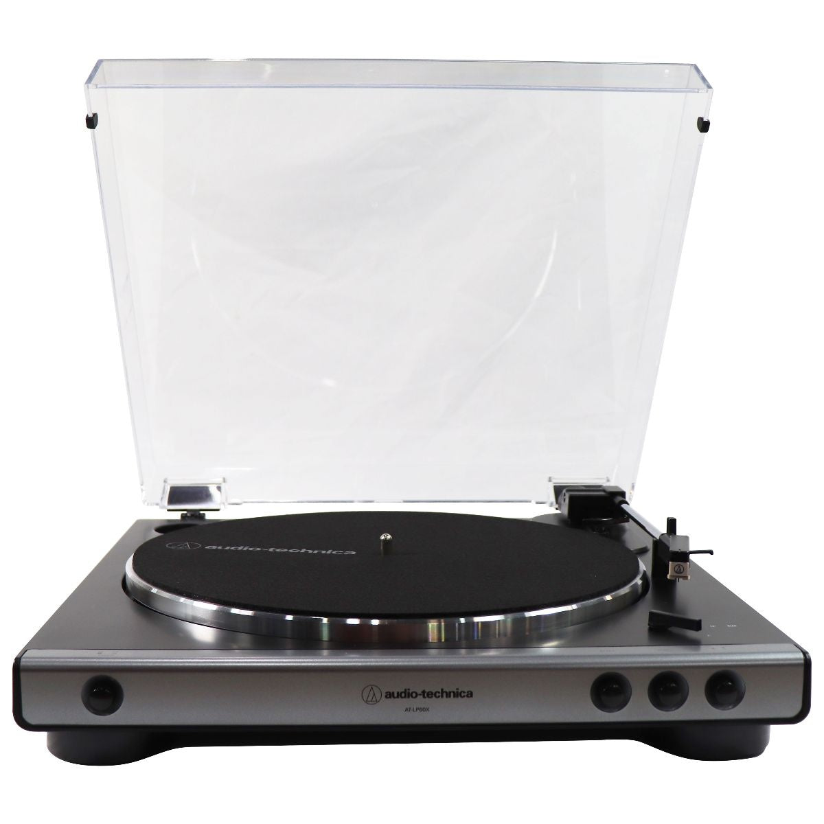 Audio-Technica AT-LP60X-GM Fully Auto Belt-Drive Stereo Turntable - Gunmetal Home Audio Stereos, Components - Record Players/Home Turntables Audio-Technica    - Simple Cell Bulk Wholesale Pricing - USA Seller