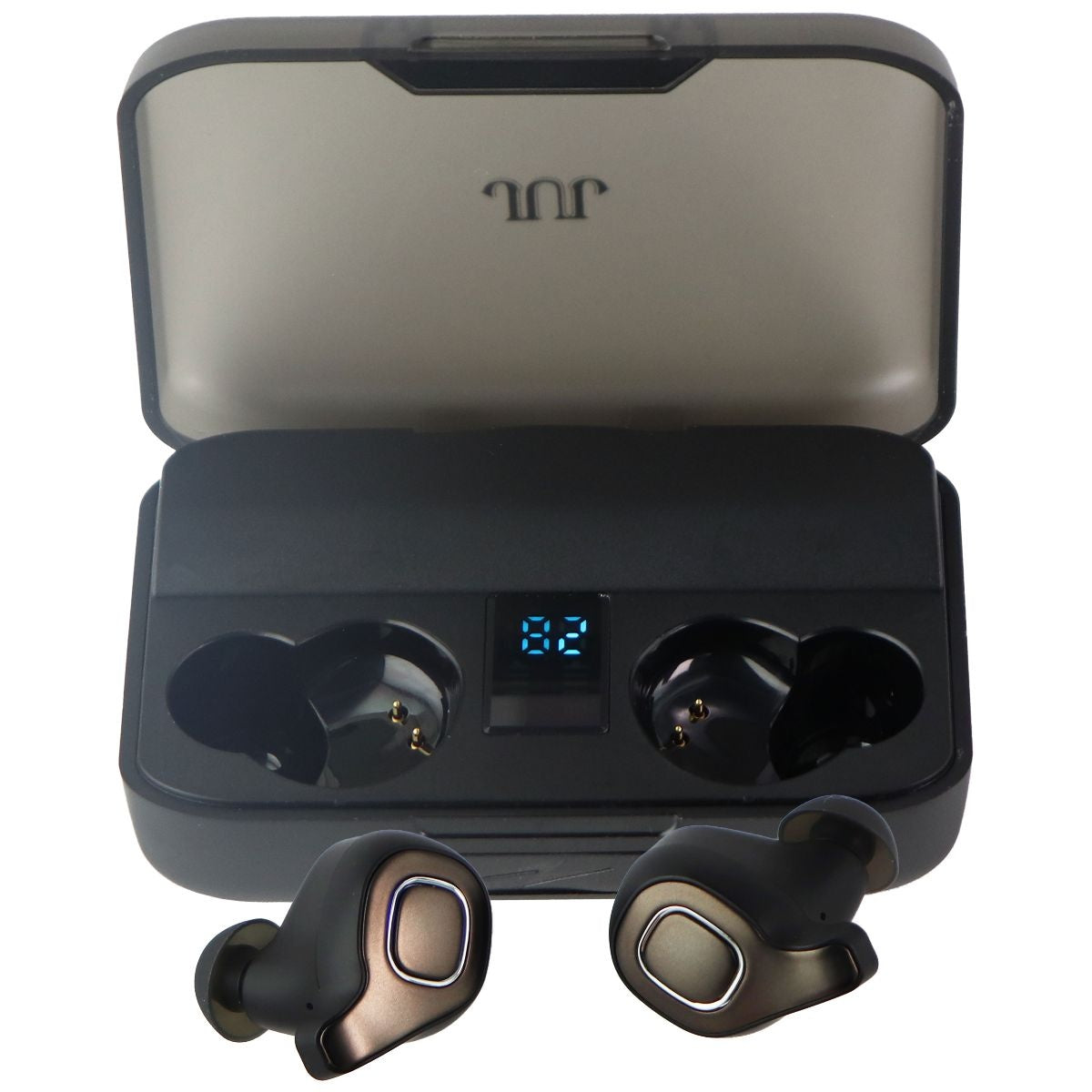 JUJ F8 ANC True Wireless Bluetooth Earbuds with Charging Case - Black Portable Audio - Headphones JUJ    - Simple Cell Bulk Wholesale Pricing - USA Seller
