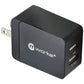 mworks! mPOWER! Dual Port (5V/3.4A) USB Travel Wall Charger - Black Cell Phone - Chargers & Cradles mWorks!    - Simple Cell Bulk Wholesale Pricing - USA Seller