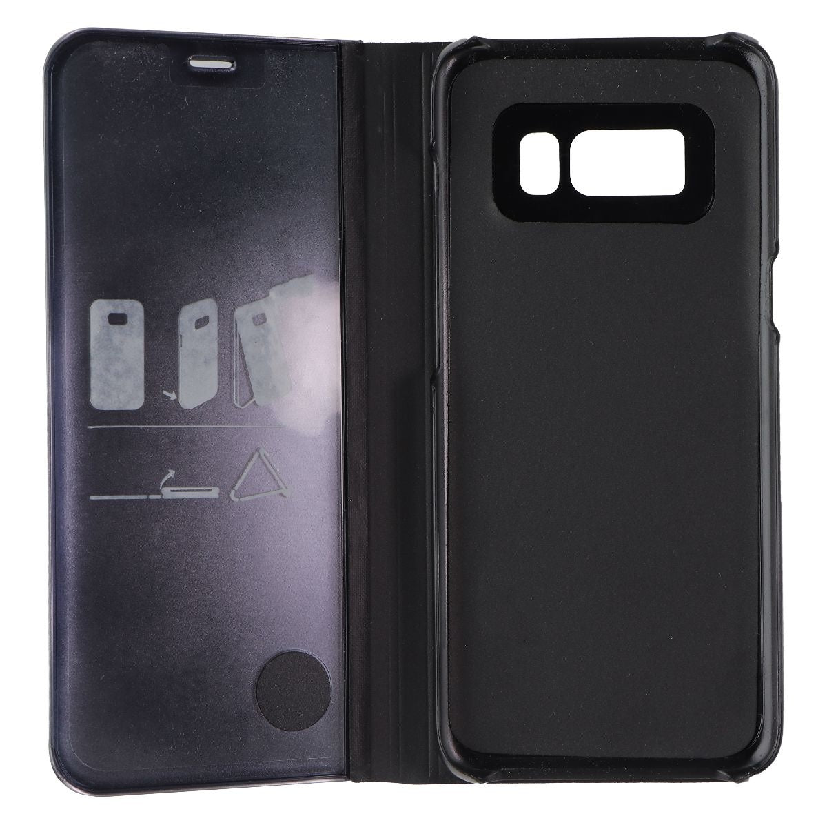 Samsung Clear View Standing Cover Case for Galaxy S8 - Black - (EF-ZG950) Cell Phone - Cases, Covers & Skins Samsung    - Simple Cell Bulk Wholesale Pricing - USA Seller