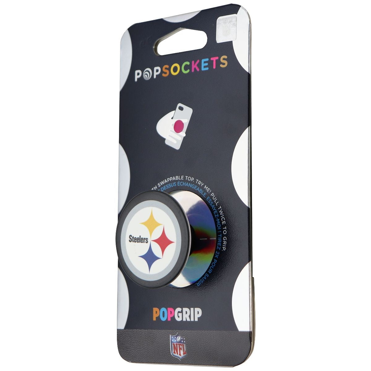 PopSockets PopGrip with Swappable Top for Phones & Tablets - Pittsburgh Steelers Cell Phone - Mounts & Holders PopSockets    - Simple Cell Bulk Wholesale Pricing - USA Seller